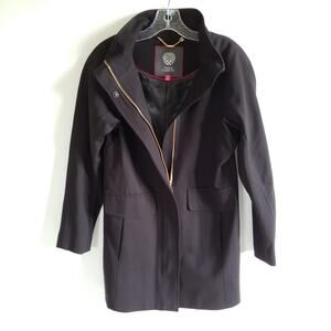 Vince Camuto Black Nylon Cocoon Coat